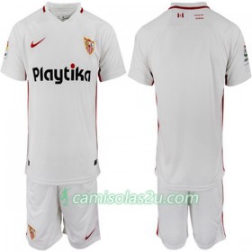 Camisolas de Futebol Sevilla Criança Equipamento Principal 2018/19 Manga Curta